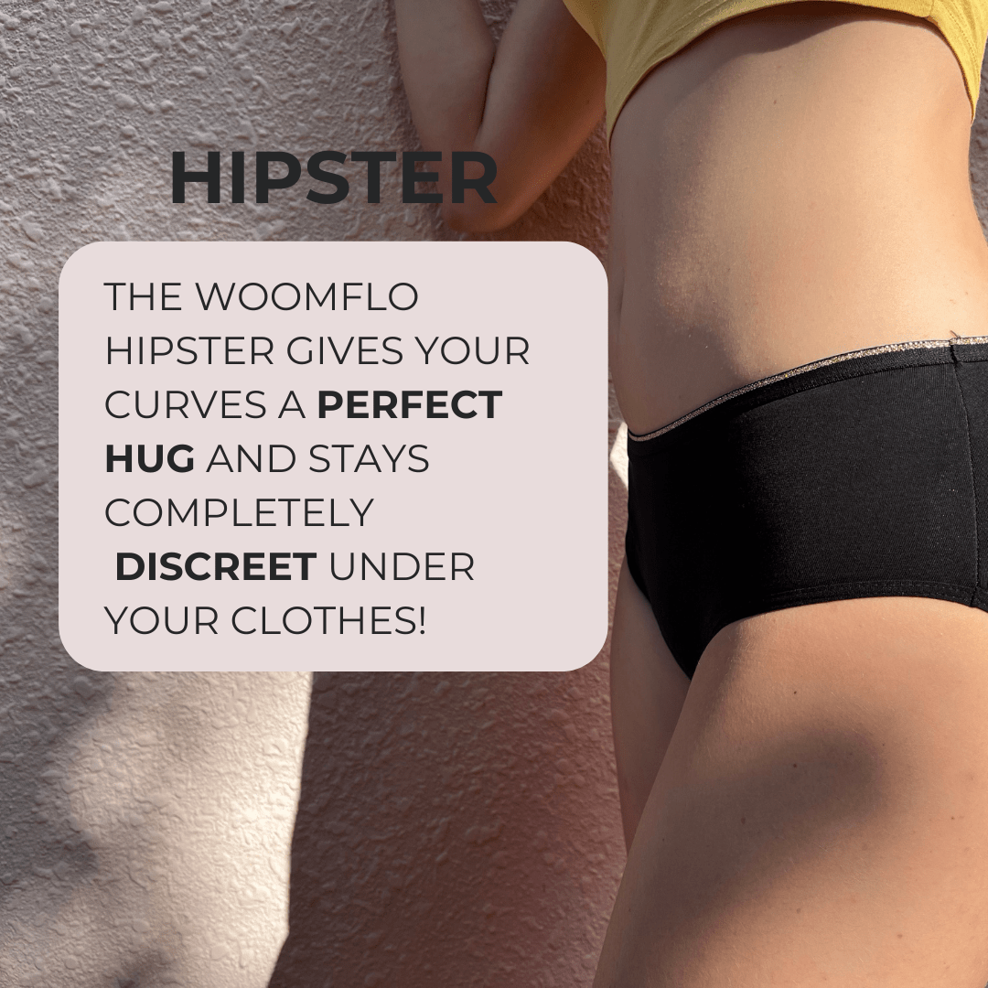 Hipster Heavy Flow | Reusable Sanitary Panty for Period Protection – Menstrual Cup by Woomflo available on Brown Living™. Xs . SKU: CHHBLXS. Img 2.