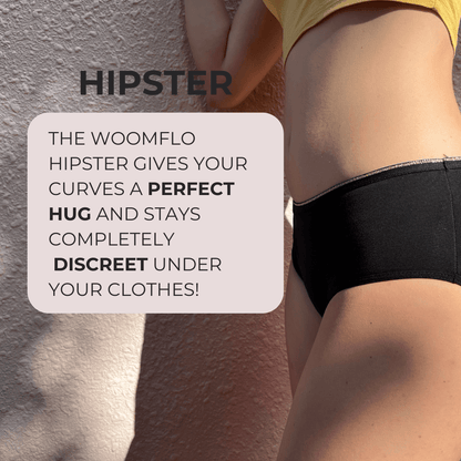 Hipster Heavy Flow | Reusable Sanitary Panty for Period Protection – Menstrual Cup on Brown Living™. SKU: CHHBLXS. Img 2.