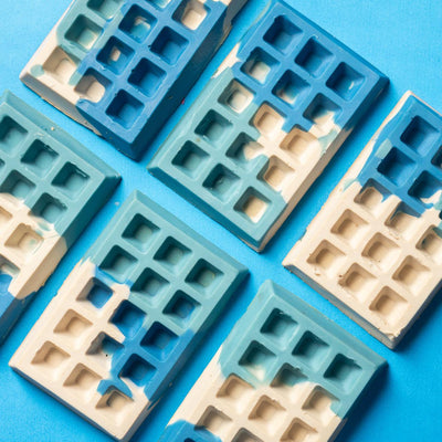 His and Her Waffle Soaps Set - Couple’s Gift Handmade Soaps – Body Soap on Brown Living™. SKU: SS-16. Img 1.