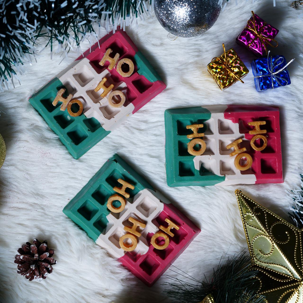 Ho Ho Ho Waffle Soap | Handmade Festive Christmas Bath Soap – Body Soap on Brown Living™. SKU: SLTYSECRT-12. Img 1.