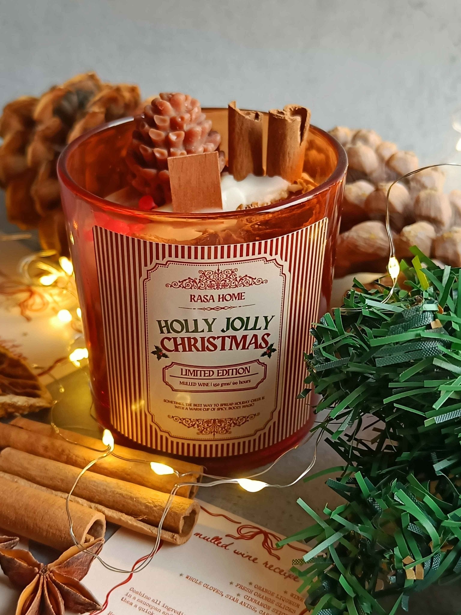 Holly Jolly Christmas Jar – Festive Secret Santa & Holiday Gift – Candles & Fragrances on Brown Living™. SKU: HJCJ_N. Img 2.