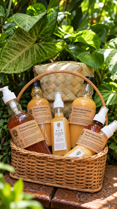 Home Wellness hamper – Cleaning Products on Brown Living™. SKU: SKU_K02. Img 1.