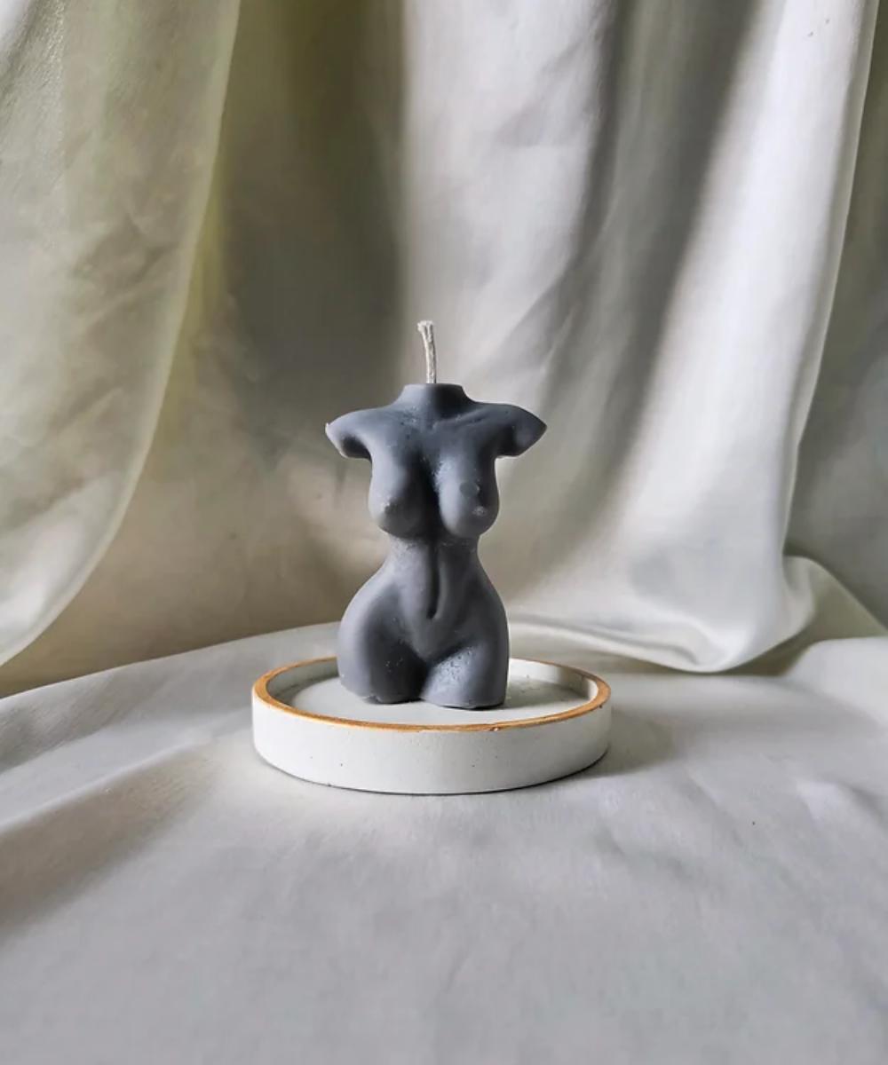 Homebody Soy Wax Candle - Nude – Candles & Fragrances by Rasa Home available on Brown Living™. White . SKU: HB03601_N. Img 2.