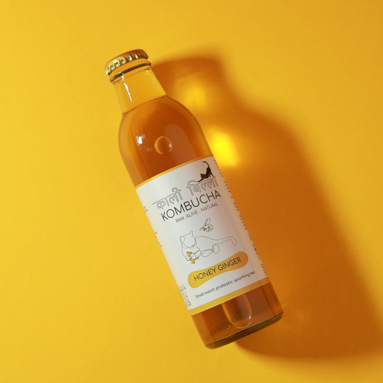 Honey Ginger Kombucha (250ml) | Raw, Naturally Fermented Probiotic Drink – Health & Energy Drinks on Brown Living™. SKU: KBKGH. Img 2.