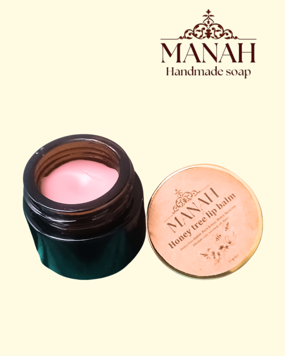 Honey Tree Lip Balm | Natural, Nourishing & Moisturizing Lip Care – Lip Balms by Manah Handmade Soap available on Brown Living™. . SKU: MLB1. Img 1.