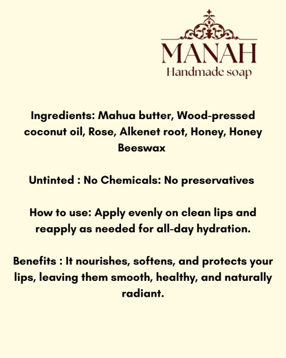 Honey Tree Lip Balm | Natural, Nourishing & Moisturizing Lip Care – Lip Balms on Brown Living™. SKU: MLB1. Img 2.