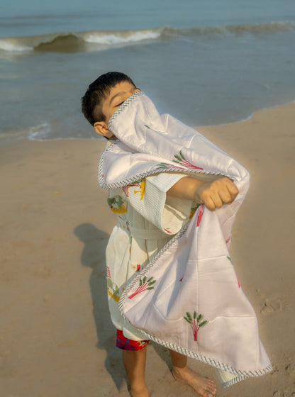 Hooded Baby & Kids Towel in Elle Earthy Print – Bath Linens on Brown Living™. SKU: MSY-00431B-Earthy. Img 6.