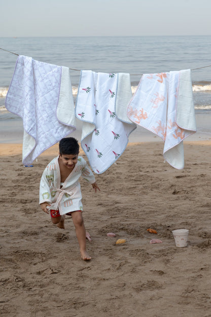 Hooded Baby & Kids Towel in Elle Earthy Print – Bath Linens on Brown Living™. SKU: MSY-00431B-Earthy. Img 12.
