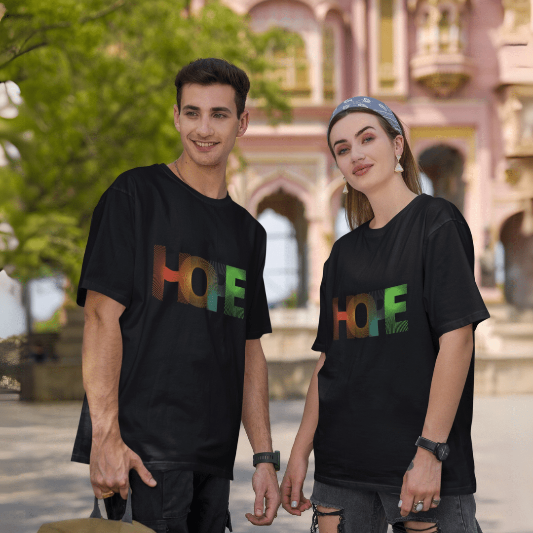 Hope | Hemp T-Shirt | Unisex – Mens T-Shirt on Brown Living™. SKU: Hope-S. Img 2.
