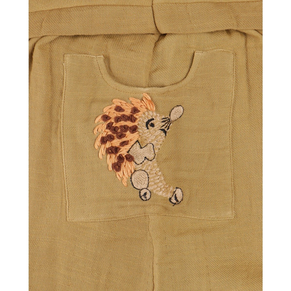 Hopping Hedgehog Dress | Soft Cotton Dress for Girls – Kids Daywear Sets on Brown Living™. SKU: MCBL78RED. Img 3.