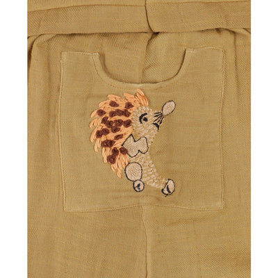 Hopping Hedgehog Dress | Soft Cotton Dress for Girls – Kids Daywear Sets on Brown Living™. SKU: MCBL78RED. Img 3.