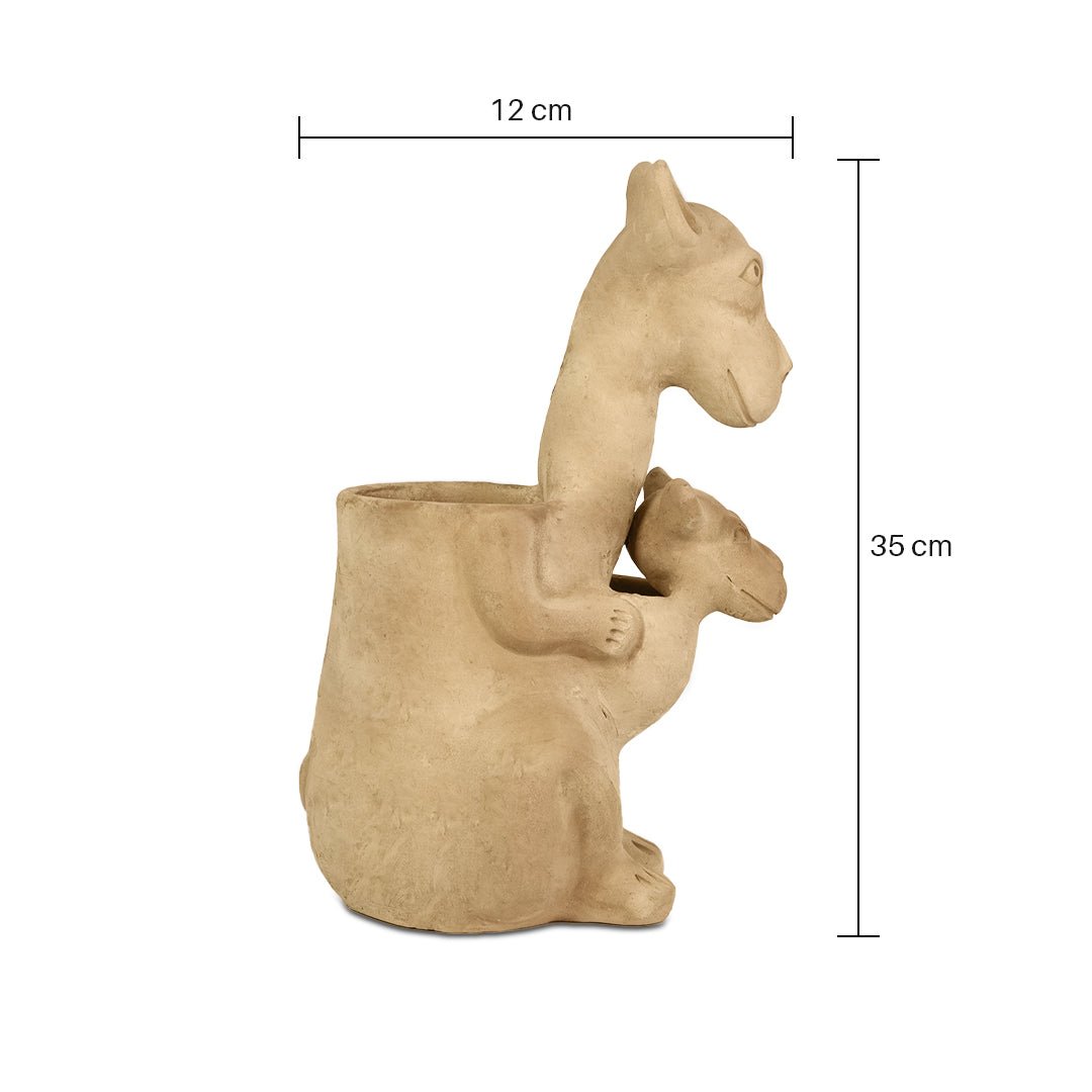 Hoppy Kangaroo Earthen Planter – Pots & Planters by Swadeh available on Brown Living™. . SKU: A0_plt_0026. Img 4.