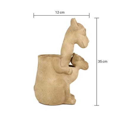 Hoppy Kangaroo Earthen Planter – Pots & Planters by Swadeh available on Brown Living™. . SKU: A0_plt_0026. Img 4.