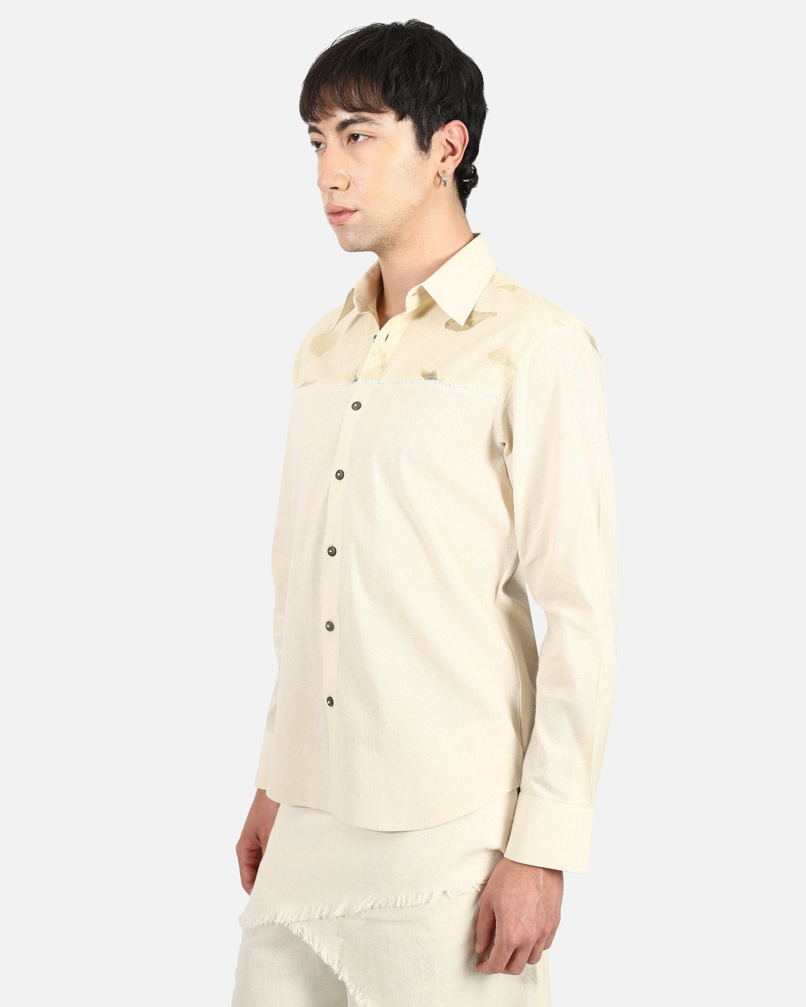 Horizon Stitch Shirt – Contemporary Stitch Detail Shirt – Womens Shirt on Brown Living™. SKU: ACL2026001. Img 5.