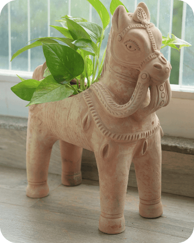 Horse Pasture Earthen Planter – Pots & Planters on Brown Living™. SKU: A0_plt_0023. Img 4.