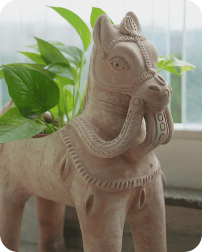 Horse Pasture Earthen Planter – Pots & Planters on Brown Living™. SKU: A0_plt_0023. Img 3.