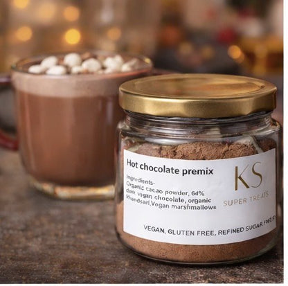 Hot Chocolate Premix | 170gms Vegan | Gluten free | Refined Sugar Free – Healthy Snacks on Brown Living™. SKU: HCP. Img 3.