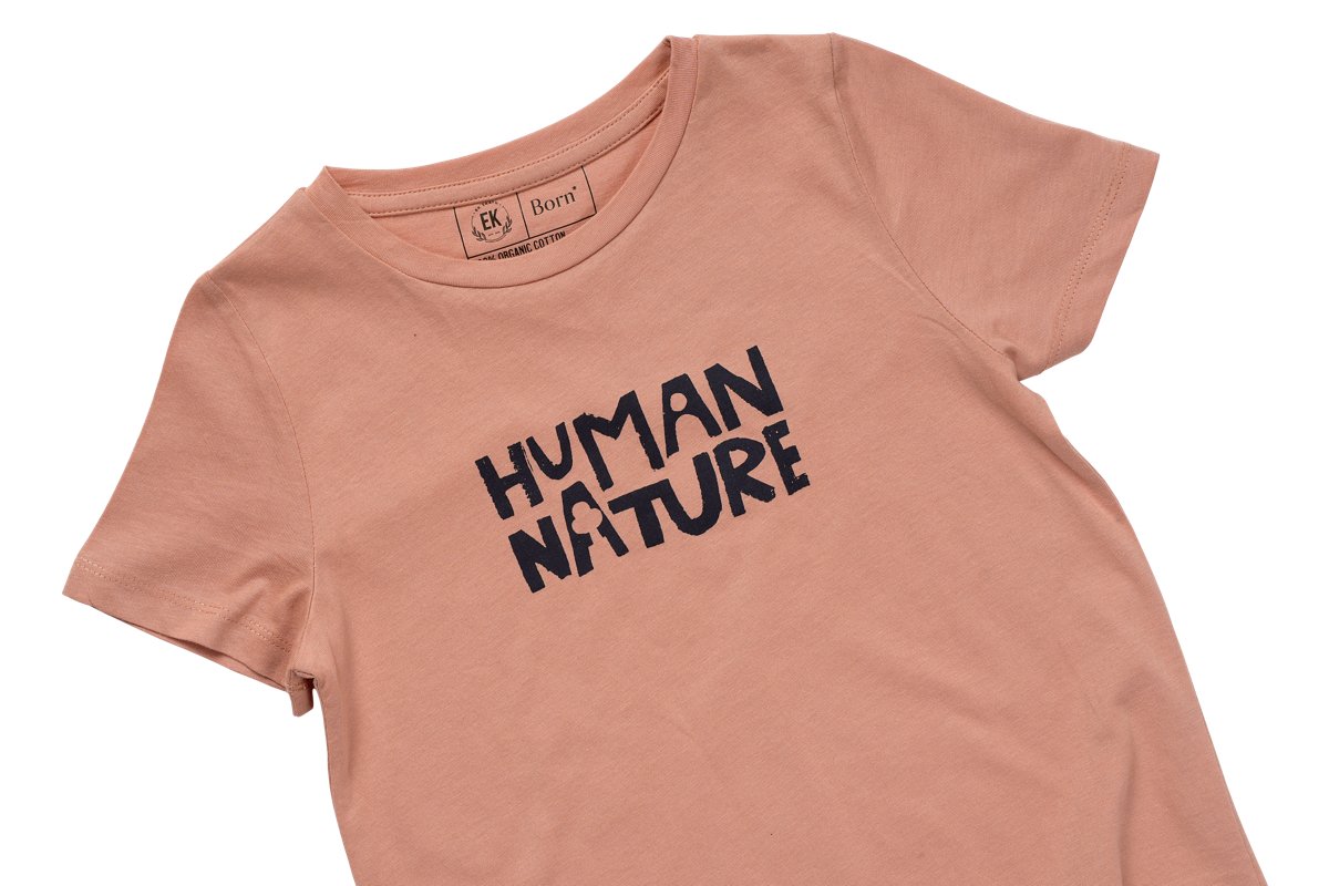 Human Nature Kids Unisex Organic Cotton T-shirt | Rose | Verified Sustainable by Brown Living™