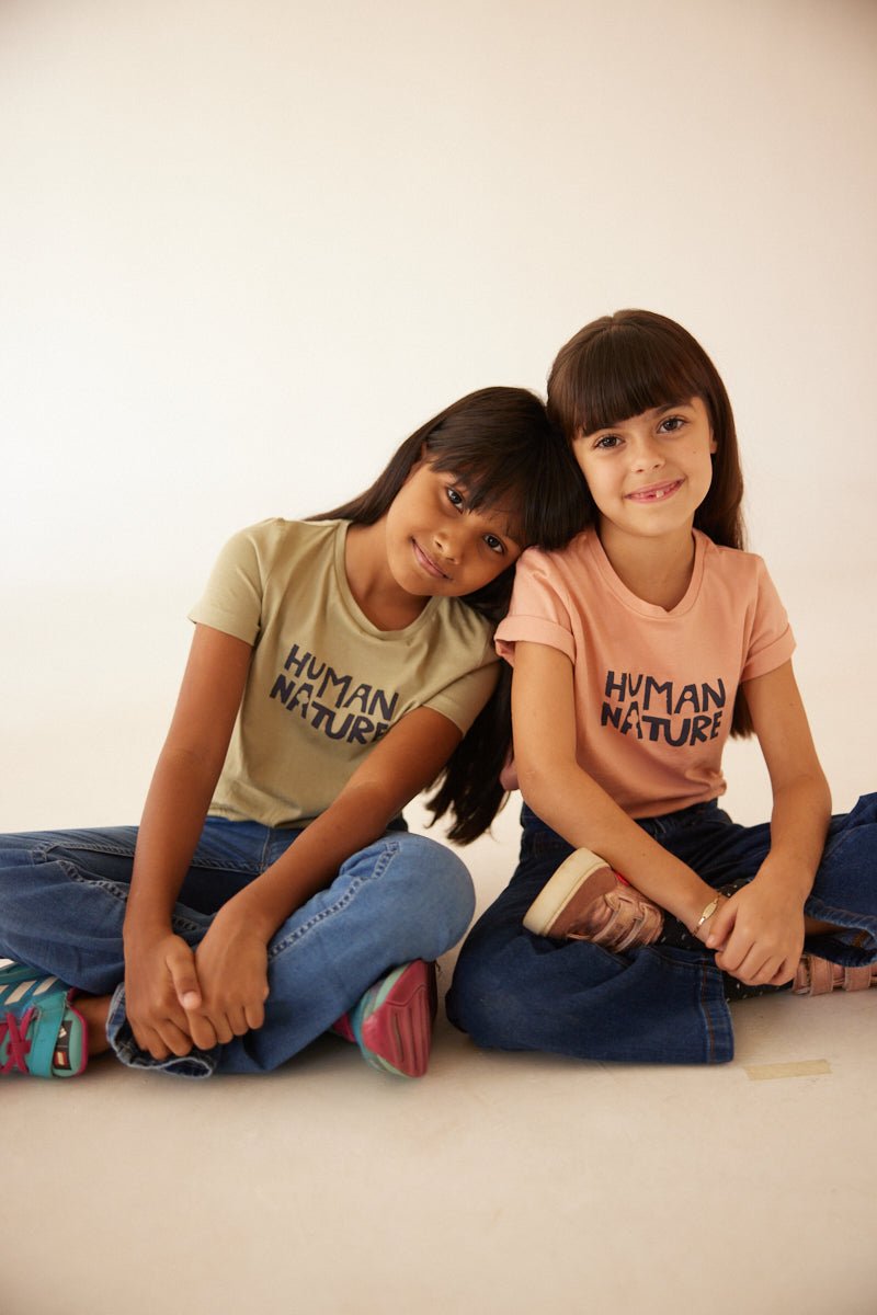 Human Nature Kids Unisex Organic Cotton T-shirt | Rose | Verified Sustainable by Brown Living™