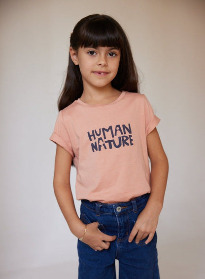 Human Nature Kids Unisex Organic Cotton T-shirt | Rose | Verified Sustainable by Brown Living™