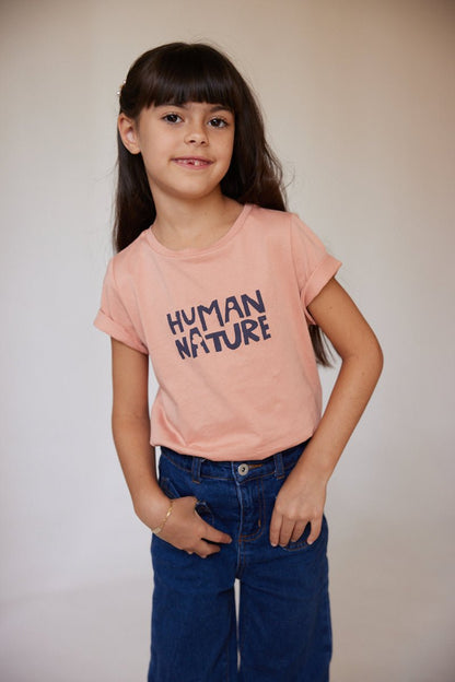 Human Nature Kids Unisex Organic Cotton T-shirt | Rose | Verified Sustainable by Brown Living™