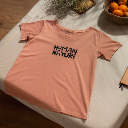 Human Nature Kids Unisex Organic Cotton T-shirt | Rose | Verified Sustainable by Brown Living™