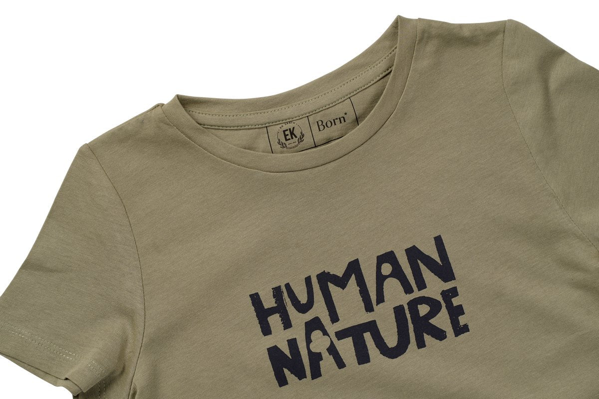 Human Nature Kids Unisex Organic Cotton T-shirt | Sage | Verified Sustainable by Brown Living™