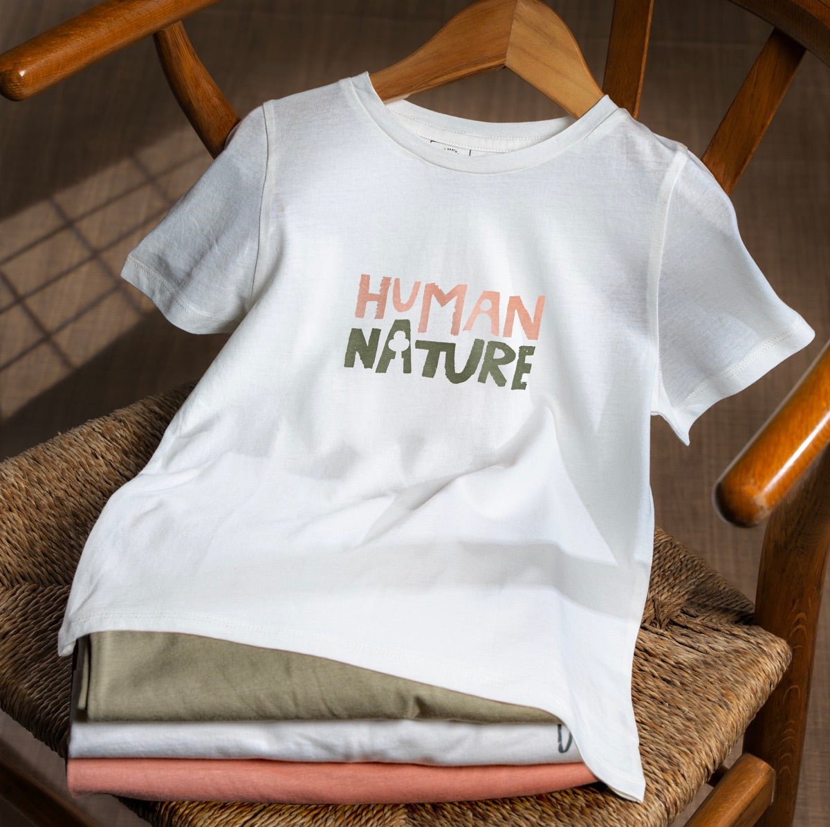 Human Nature Kids Unisex Organic Cotton T-shirt | White | Verified Sustainable by Brown Living™