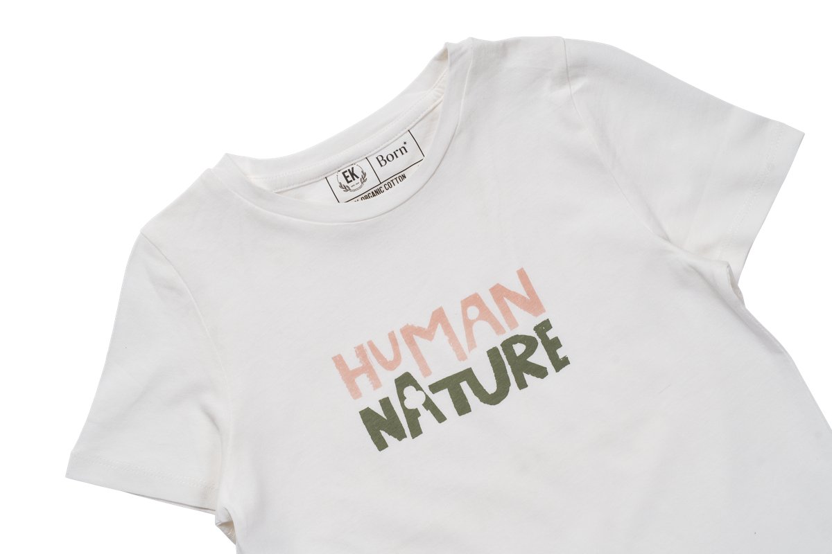 Human Nature Kids Unisex Organic Cotton T-shirt | White | Verified Sustainable by Brown Living™