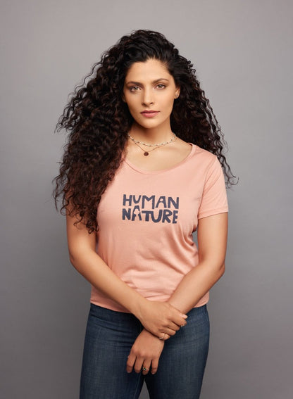 Human Nature Womens Organic Cotton T-shirt | Rose | Verified Sustainable by Brown Living™