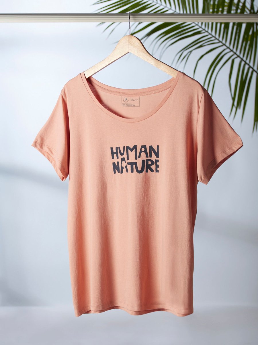 Human Nature Womens Organic Cotton T-shirt | Rose | Verified Sustainable by Brown Living™