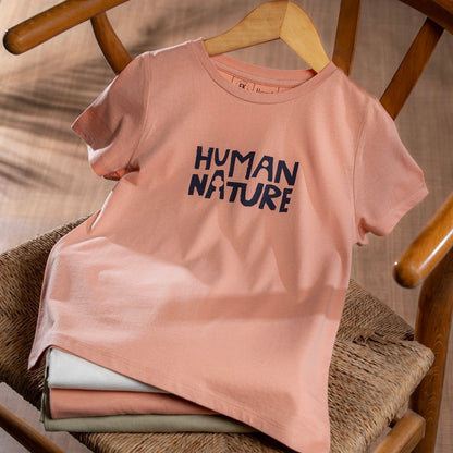 Human Nature Womens Organic Cotton T-shirt | Rose | Verified Sustainable by Brown Living™