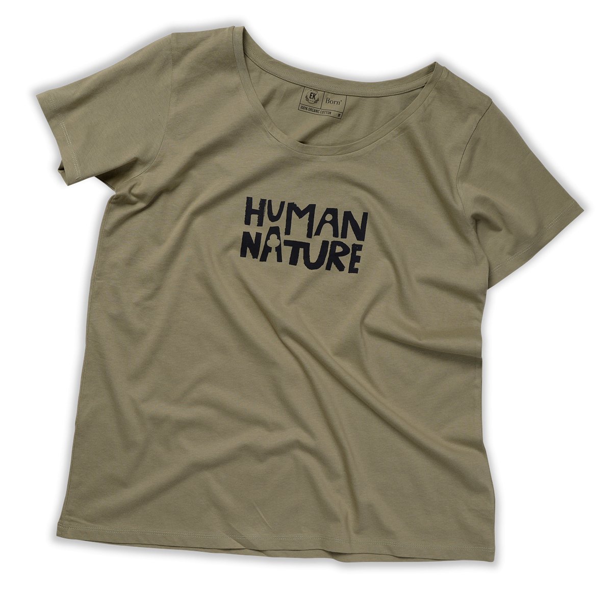 Human Nature Womens Organic Cotton T-shirt | Sage | Verified Sustainable by Brown Living™