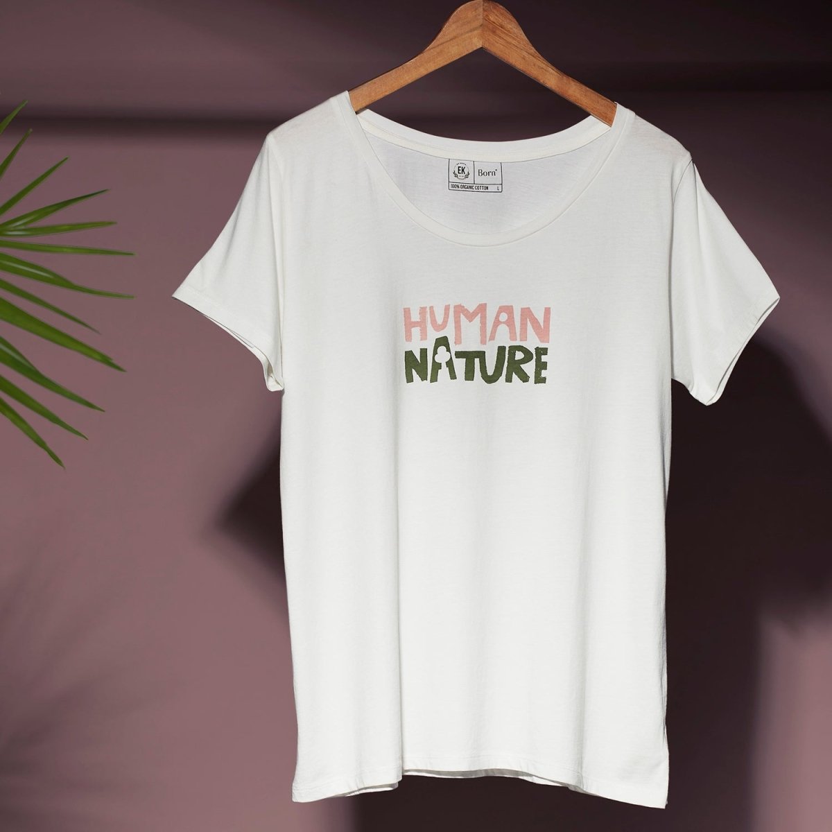 Human Nature Womens Organic Cotton T-shirt | White | Verified Sustainable by Brown Living™