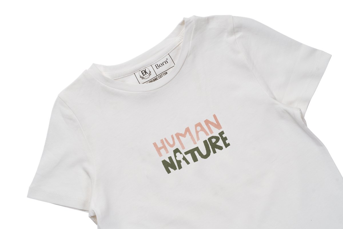 Human Nature Womens Organic Cotton T-shirt | White | Verified Sustainable by Brown Living™