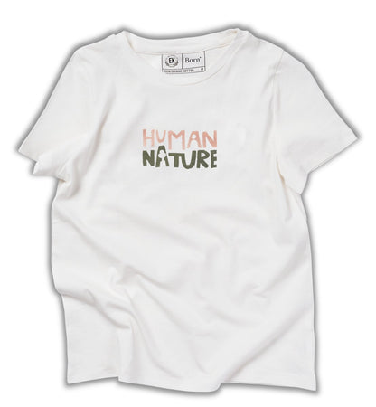 Human Nature Womens Organic Cotton T-shirt | White | Verified Sustainable by Brown Living™