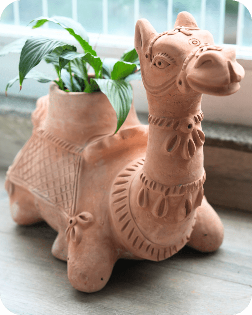 Hump Camel Earthen Planter – Pots & Planters by Swadeh available on Brown Living™. . SKU: A0_plt_0024. Img 2.