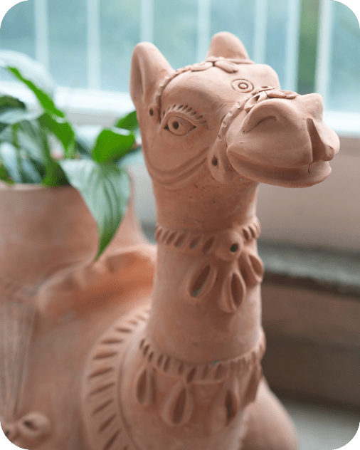 Hump Camel Earthen Planter – Pots & Planters by Swadeh available on Brown Living™. . SKU: A0_plt_0024. Img 3.