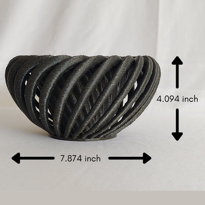 Hurricane Innard Plant - Based Twinkling Black Bowl – Home Decor on Brown Living™. SKU: HUINEDPLTKA082. Img 4.
