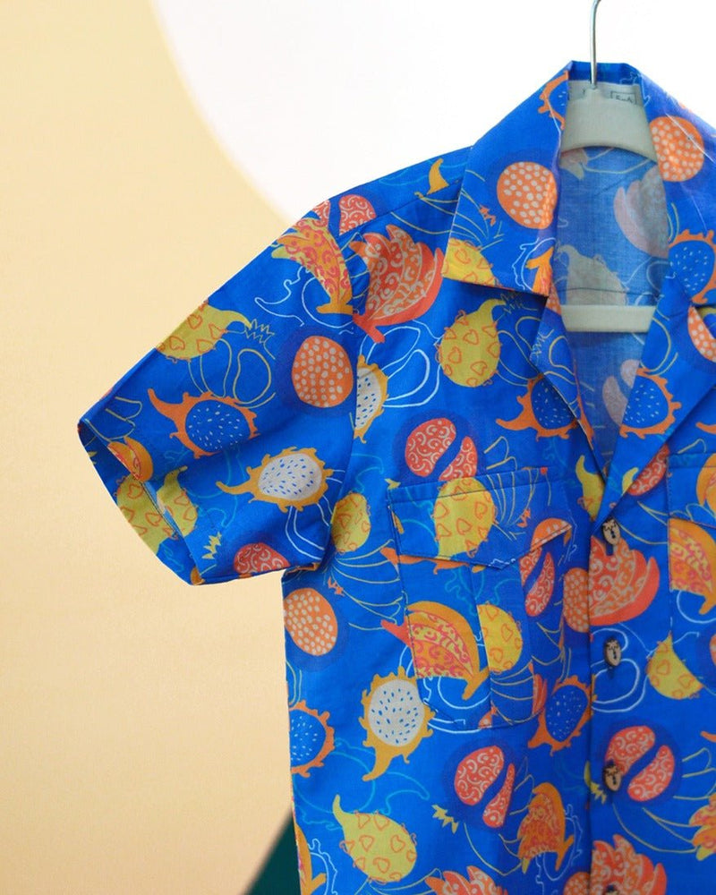 I-Peel- Good Printed Cotton Hawaiian Shirt | Verified Sustainable Kids Shirts on Brown Living™