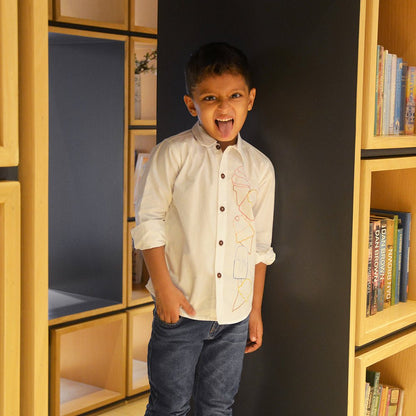 Ice Cream Embroidered Cotton Shirt – Kids Shirts on Brown Living™. SKU: IECS - 01. Img 10.