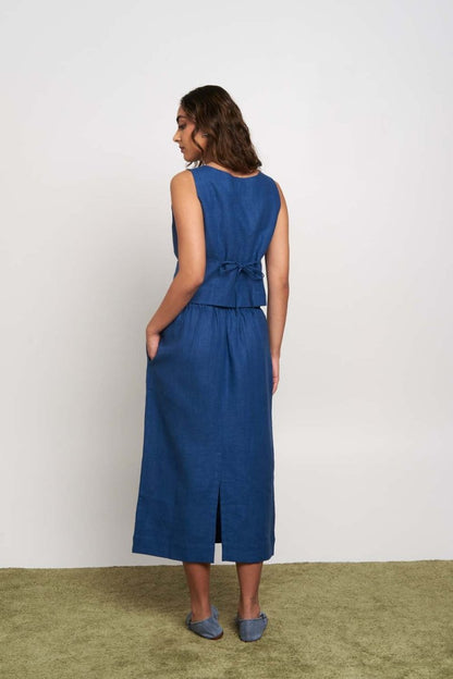 Ikigai Indigo Organic Cotton Skirt - Indigo | Verified Sustainable by Brown Living™