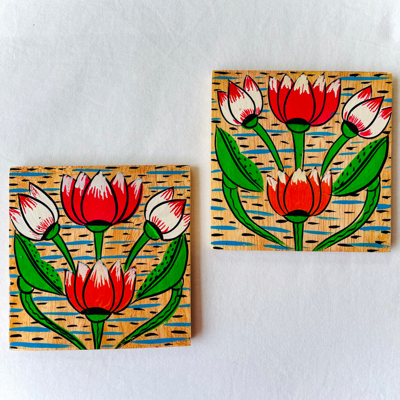 Padma - Square Wooden Coasters