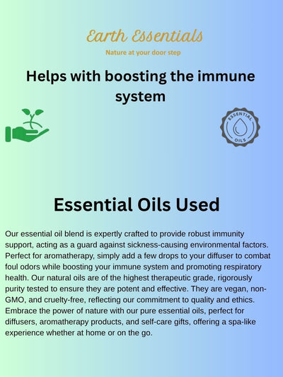 Immune Booster Essential Oil Blend 15 ml – Natural Wellness Support – Essential Oils on Brown Living™. SKU: E-Immune-01. Img 5.