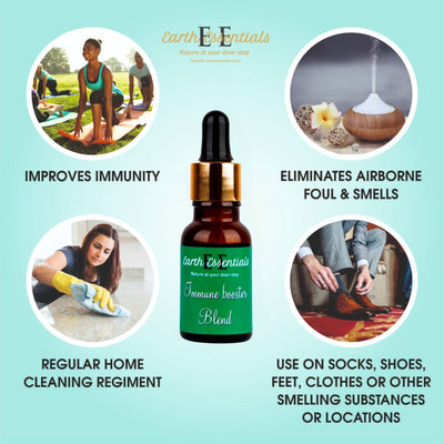 Immune Booster Essential Oil Blend 15 ml – Natural Wellness Support – Essential Oils on Brown Living™. SKU: E-Immune-01. Img 3.