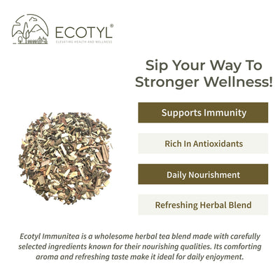 Immunity Booster Tea | Nourishing Blend | Herbal Tea | 60g – Tea on Brown Living™. SKU: ECOTYL00061. Img 3.