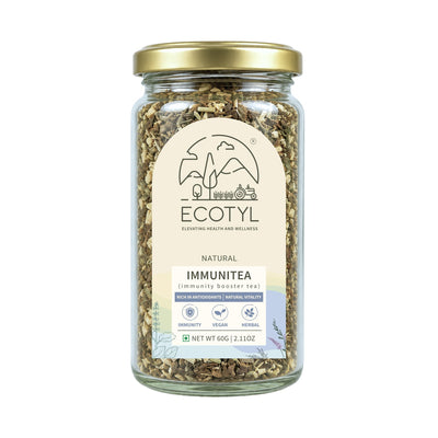 Immunity Booster Tea | Nourishing Blend | Herbal Tea | 60g – Tea on Brown Living™. SKU: ECOTYL00061. Img 1.