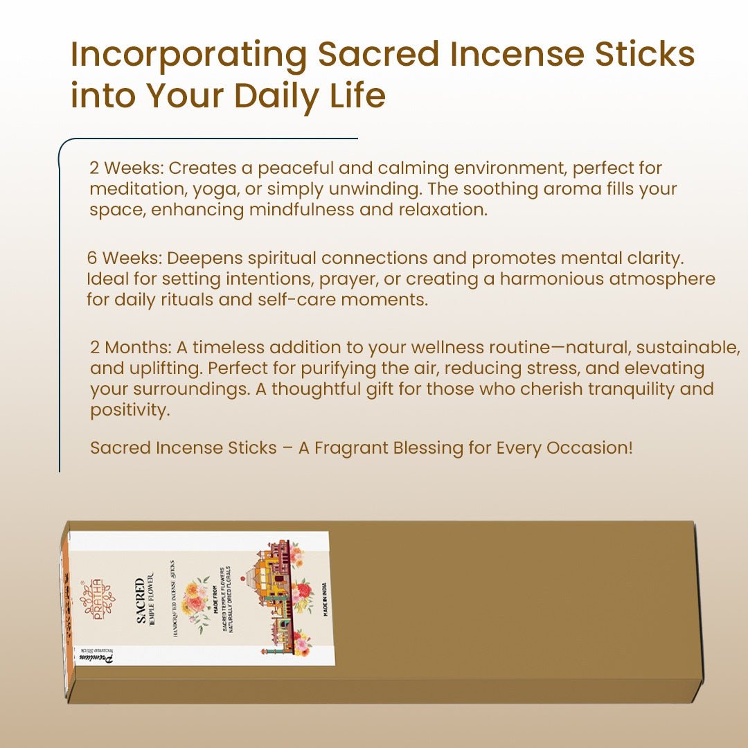 Incense stick Temple flower – Sacred (50 sticks) – Pooja Needs by Pratha available on Brown Living™. . SKU: pnhpl - beesCandle - 06_24BL8858. Img 5.