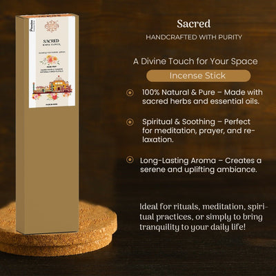 Incense stick Temple flower – Sacred (50 sticks) – Pooja Needs on Brown Living™. SKU: pnhpl - beesCandle - 06_24BL8858. Img 2.