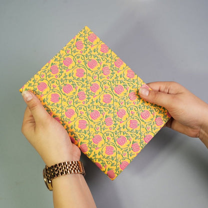 Indian Lotus Handmade Diary – Stationary on Brown Living™. SKU: MJ00016ST. Img 5.